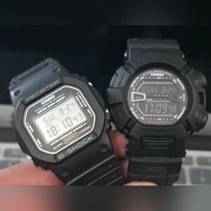 Casio G-Shock Black Watches DW5600 and Mudman G9000 Pre Owned